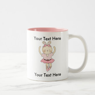 De Café Em Dois Tons Caneca feita sob encomenda do coelho da bailarina