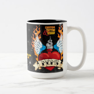 De Café Em Dois Tons CANECA feita sob encomenda do tatuagem da MÃE