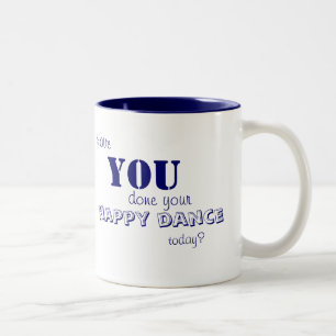 De Café Em Dois Tons Caneca feliz da dança