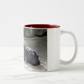 De Café Em Dois Tons caneca feliz do hipopótamo