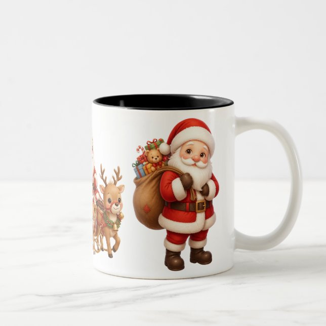De Café Em Dois Tons Caneca Feliz Natal (Direita)