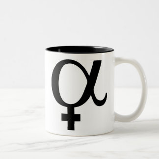 De Café Em Dois Tons Caneca fêmea alfa