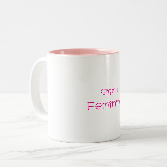 De Café Em Dois Tons Caneca Feminina Sigma (Frente Esquerda)