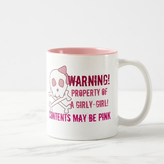De Café Em Dois Tons Caneca feminino do crânio (Direita)