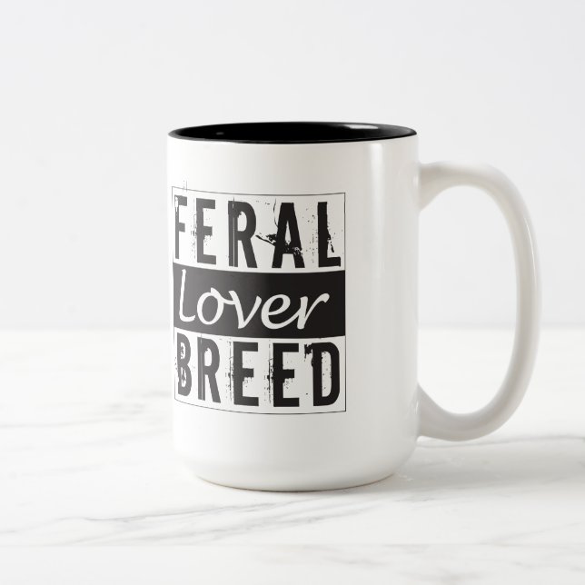 De Café Em Dois Tons caneca feroz da raça 15-Oz (Direita)