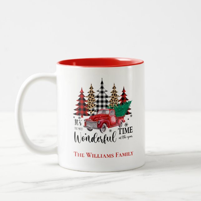 De Café Em Dois Tons Caneca Festiva (Esquerda)