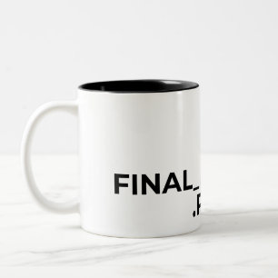 De Café Em Dois Tons Caneca Final Final V2 PDF Engraçado Designer Gráfi