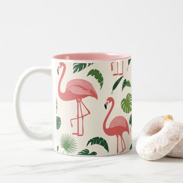 De Café Em Dois Tons Caneca Flamingo Breeze (Com Donut)