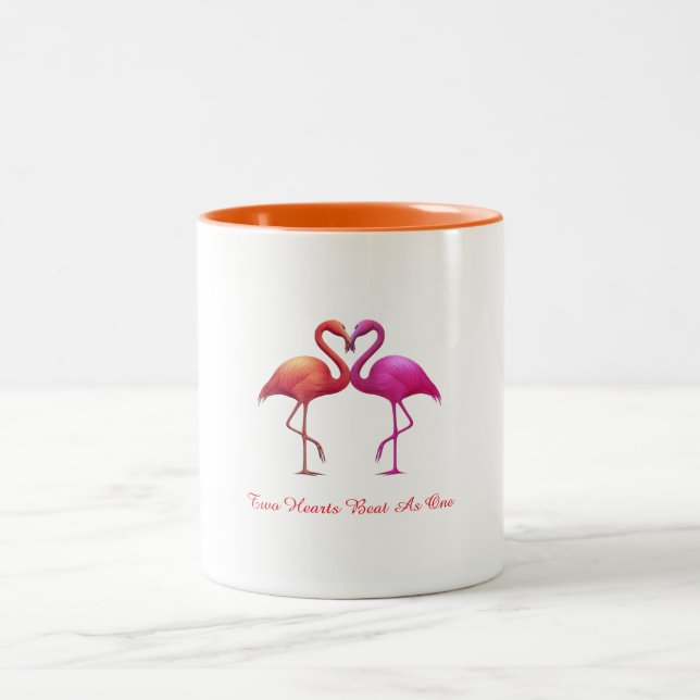 De Café Em Dois Tons Caneca - Flamingos (Centro)
