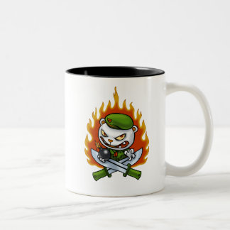 De Café Em Dois Tons Caneca Flippy do tatuagem da chama