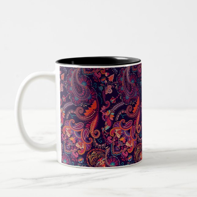 De Café Em Dois Tons caneca floral (Esquerda)