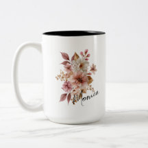 Caneca Floral Aquarela Personalizada