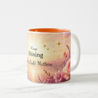 De Café Em Dois Tons Caneca Floral Sunset