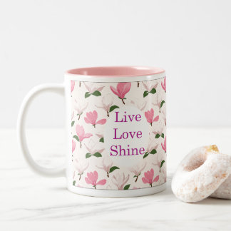 De Café Em Dois Tons Caneca Flores da Esperança