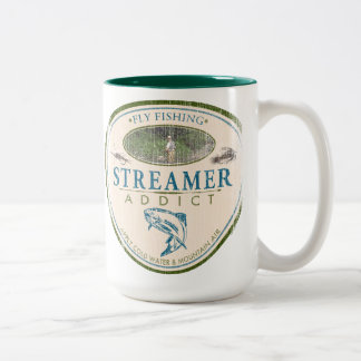 De Café Em Dois Tons Caneca Flyfishing do viciado da flâmula