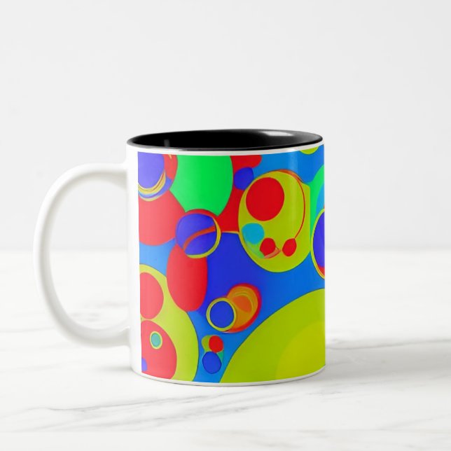 De Café Em Dois Tons caneca fofa colorida (Esquerda)