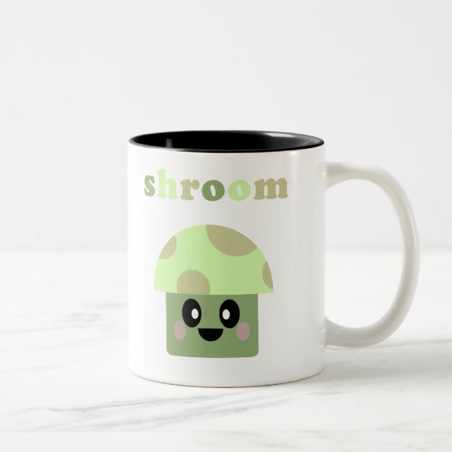 DE CAFÉ EM DOIS TONS CANECA FOFHA COGUMELO KAWAII COGUMELO MIGNON (Direita)