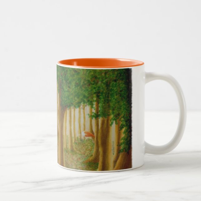 De Café Em Dois Tons Caneca Foxy da floresta (Direita)