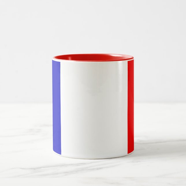 De Café Em Dois Tons Caneca francesa da bandeira (Centro)