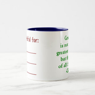 De Café Em Dois Tons Caneca frente e verso da gratitude