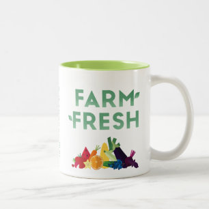 De Café Em Dois Tons Caneca fresca da fazenda orgânica