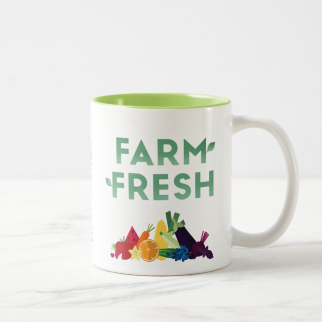De Café Em Dois Tons Caneca fresca da fazenda orgânica (Direita)