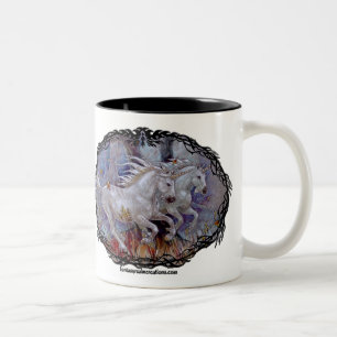 De Café Em Dois Tons Caneca - funcionamento do outono do unicórnio