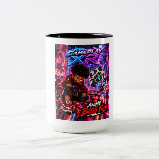 De Café Em Dois Tons Caneca Gamer XR Anime Boss King Cidade Neon