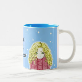 De Café Em Dois Tons Caneca Garota da Neve
