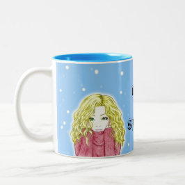 De Café Em Dois Tons Caneca Garota da Neve