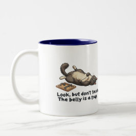 De Café Em Dois Tons Caneca Gatinho Sarcástico Barriga é uma Armadilha