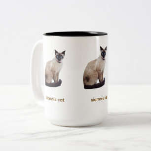 De Café Em Dois Tons caneca gato siamês