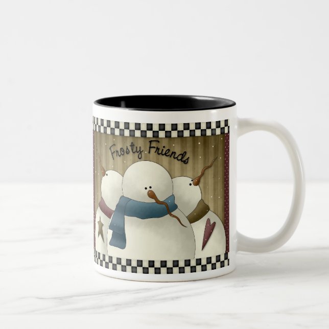 De Café Em Dois Tons Caneca gelado e dos amigos (Direita)