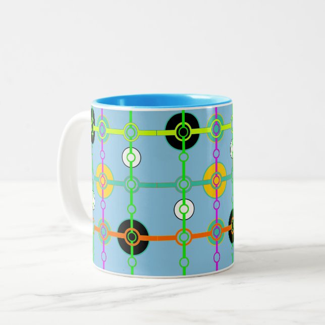 De Café Em Dois Tons Caneca Geo Futuro (Frente Esquerda)