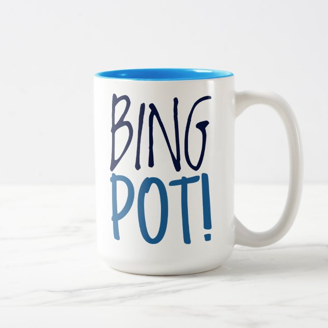 De Café Em Dois Tons Caneca Grande - Bing Pot! (Direita)