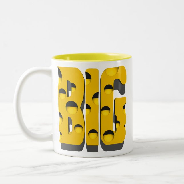 De Café Em Dois Tons Caneca grande do queijo (Esquerda)