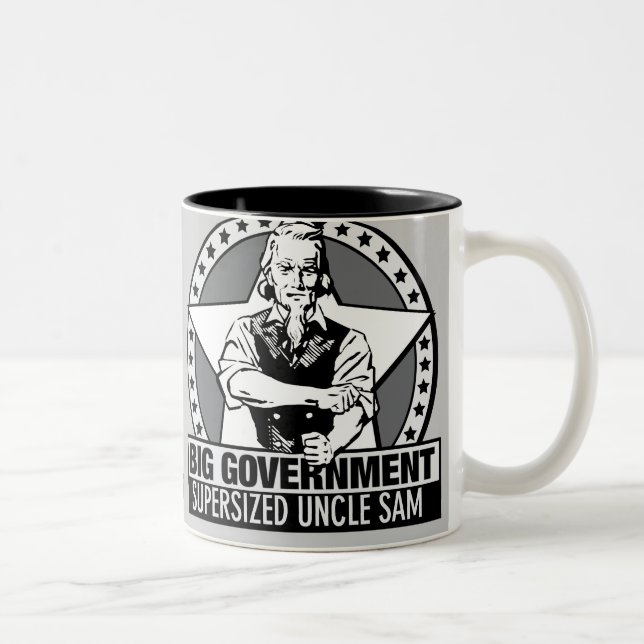 De Café Em Dois Tons Caneca grande dos fatos do governo (Direita)
