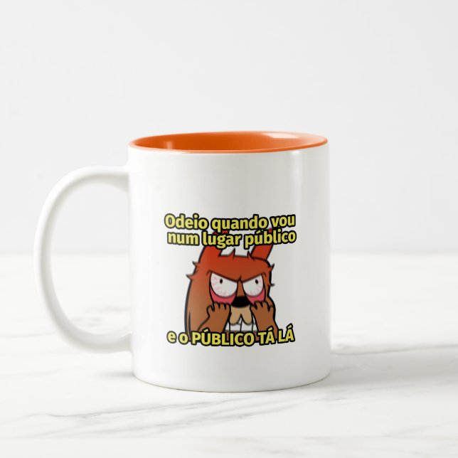 De Café Em Dois Tons Caneca Grumpy Antissocial (Esquerda)