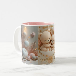 De Café Em Dois Tons Caneca Honey Bonny Baby – Ursinho & Coelho