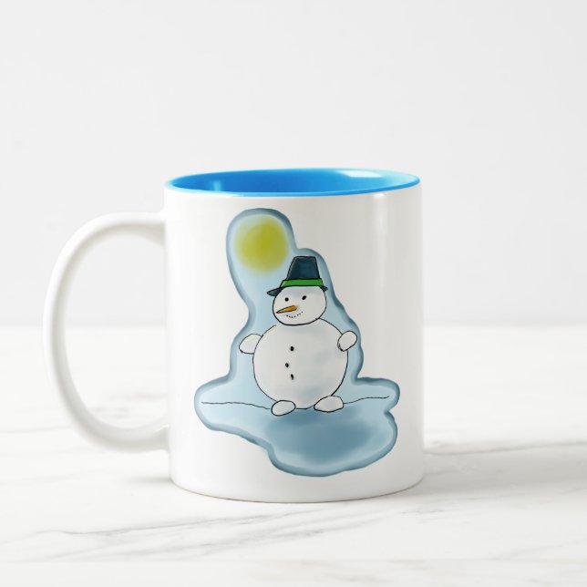 De Café Em Dois Tons Caneca Hot Snowman (Esquerda)