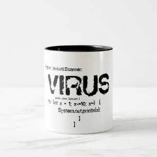 De Café Em Dois Tons Caneca II do vírus