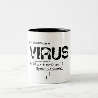 De Café Em Dois Tons Caneca II do vírus