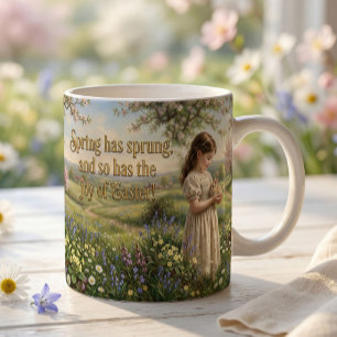 De Café Em Dois Tons Caneca Infantil da Páscoa