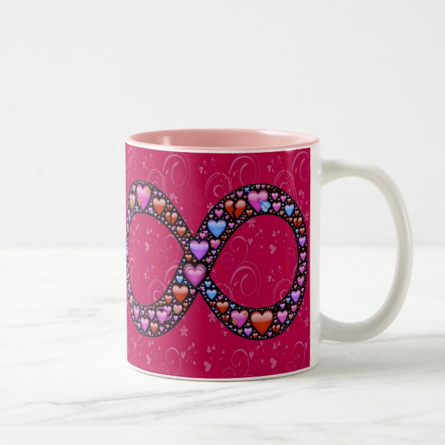 De Café Em Dois Tons Caneca infinita do amor (Direita)