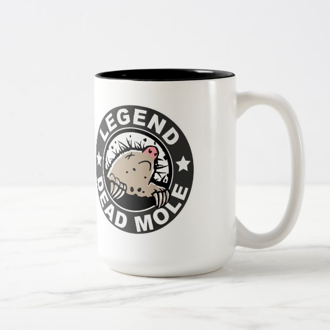 De Café Em Dois Tons Caneca inoperante da toupeira da legenda (Direita)