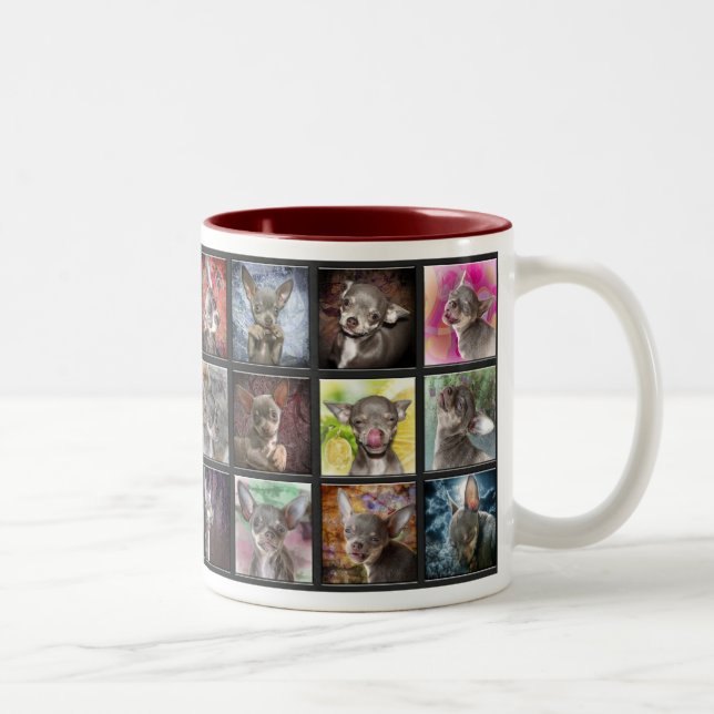 De Café Em Dois Tons Caneca insolente da chihuahua (Direita)