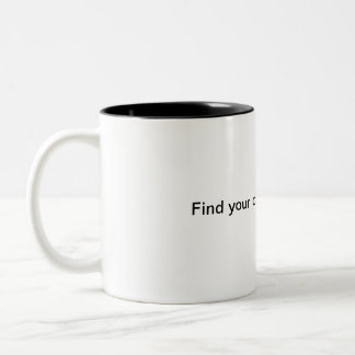 De Café Em Dois Tons Caneca Inspiradora “Encontre Sua Calma no Caos”