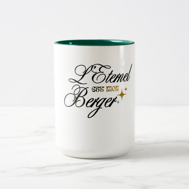 De Café Em Dois Tons Caneca Inspiradora Fé & Força (Centro)