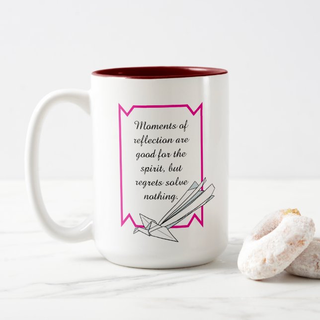 De Café Em Dois Tons Caneca Inspiradora Refletir Simplesmente mas não s (Com Donut)