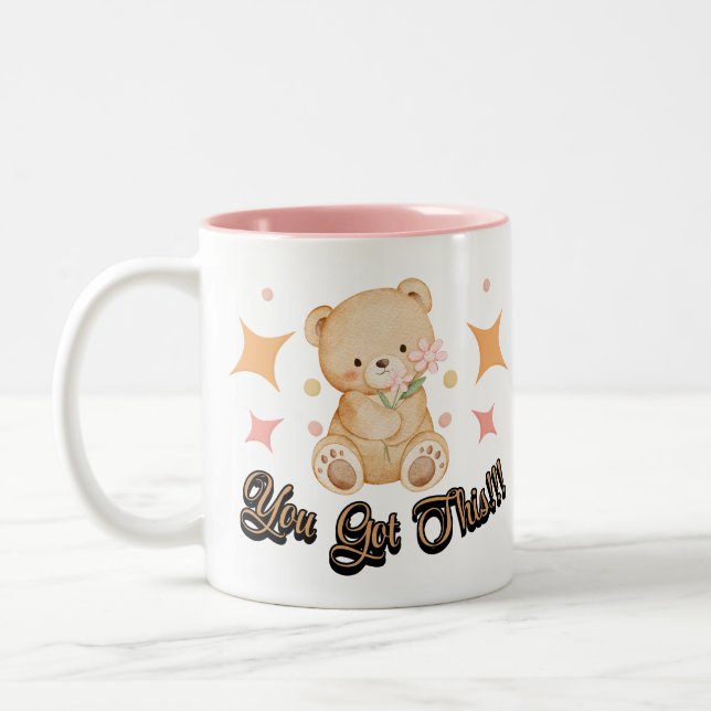 De Café Em Dois Tons Caneca Inspiradora Você Consegue (Esquerda)